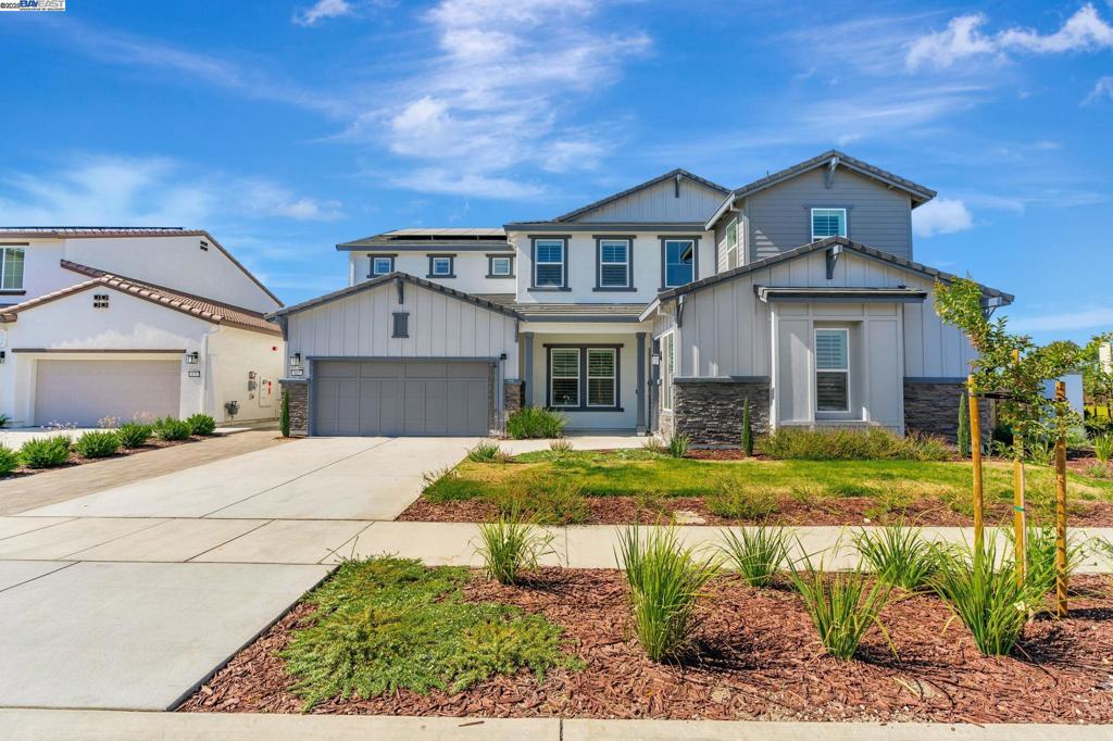 Welcome to riverfront luxury! This exceptional new construction home, completed in December 2024, sits on a generous 9,000 sq ft lot with panoramic views of the serene San Joaquin River. Featuring nearly 5,000 sq ft of living space, this property boasts over $300,000 in builder upgrades plus an additional $110,000 in custom enhancements, including designer hardscape, stylish plantation shutters, and top-of-the-line appliances. Designed to impress, the home offers a private Guest Suite and a standalone Casita—each with its own HVAC—ideal for extended family, guests, or rental income. Entertain effortlessly in the California room and balcony facing the water, or fire up the built-in natural gas BBQ griddle in the backyard’s fully equipped outdoor kitchen. Soaring 10-foot ceilings on the first floor and direct trail access complete this rare opportunity for luxury living by the river.