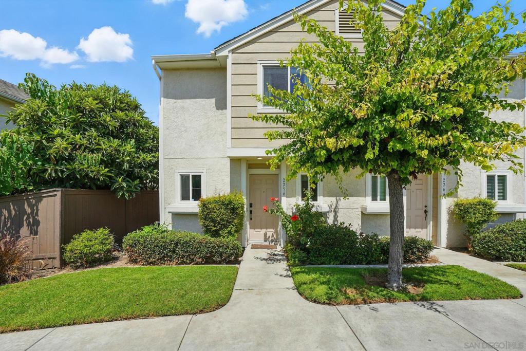 Welcome to this updated 2 bedroom, 2.5 bathroom townhome in the gated Ashford Parke community. Freshly painted throughout, this home features an inviting layout with each bedroom offering its own private bathroom, perfect for comfort and convenience. The kitchen boasts upgraded appliances and modern finishes, seamlessly flowing into the living and dining areas. Step outside to your own small private-use yard, ideal for relaxing or entertaining. Enjoy the benefits of solar for energy efficiency, plus two assigned parking spaces, one covered. With easy access to shopping, dining, and freeways, this home combines style, function, and value in one!