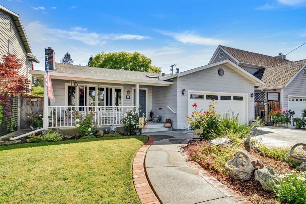 Welcome to your dream home in vibrant Redwood City! This spacious 2000 sq ft residence offers three bedrooms and two full bathrooms, all on the ground floor for added convenience. The inviting dining room features a skylight. The kitchen is a chef's delight, equipped with modern appliances including a gas oven & cooktop, dishwasher, & refrigerator, complemented by Corian countertops a& a functional island. Hardwood flooring runs throughout the home, adding warmth & elegance. Enjoy cozy winter evenings by the fireplace in the separate Living room. Efficient central AC and ceiling fans ensure comfort year-round. In case of a power outage the home has a full house generator fueled by gas or propane. Laundry facilities have hookups for 110V & 220V, accommodating a washer and dryer inside the garage. The washer & dryer are included in the sale The rear yard features a good sized deck with shade provided by mature tree, grass & 2 storage buildings, fully fenced for privacy. Located within the Redwood City Elementary School District, this home is perfect for families. Additional amenities include double pane windows, skylight's and a thermostat controller for enhanced energy efficiency. All window covering included. Dont miss the chance to call this wonderful property home!