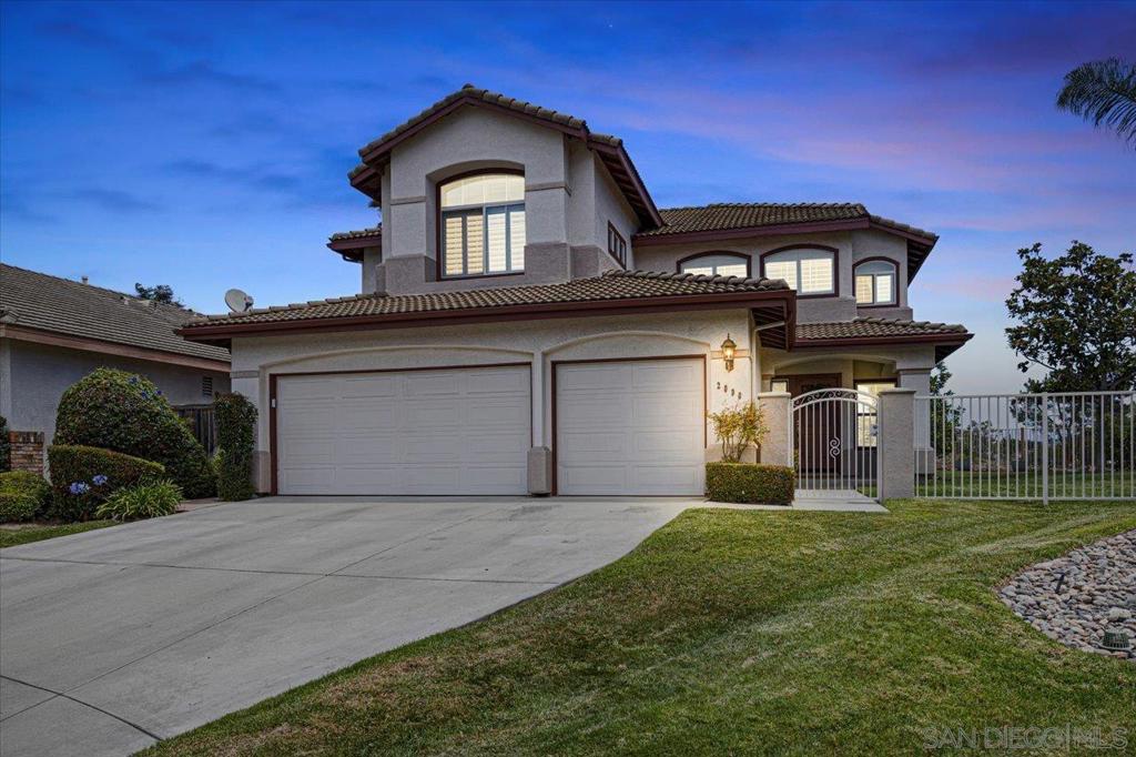 This is the one you've been waiting for. Located in the prestigious guard-gated community of Emerald Heights and zoned for the award-winning San Marcos Unified School District, this 5-bedroom plus a spacious loft home sits on an oversized 7,000+ sq ft lot with eastern-facing city and mountain views. Situated on a quiet cul-de-sac, this home features stylish and durable LVP flooring throughout, high-end appliances, and a chef’s kitchen with tons of storage and seating perfect for entertaining. The bathrooms have been beautifully remodeled, the versatile loft offers extra flex space, and the primary suite opens to a Trex deck balcony ideal for taking in the morning sun or winding down at night. Full bedroom and bathroom downstairs. Living in Emerald Heights means you get so much more than a beautiful home resort-style amenities include a junior Olympic pool, spa, kiddie pool, tennis courts, pickleball, basketball, playgrounds, walking trails, and grassy park areas. The clubhouse hosts 10+ community events a year like Casino Night, Music at Sunset, a 4th of July Pool Party, and festive holiday celebrations for both kids and adults. This is the one you've been waiting for. Located in the prestigious guard-gated community of Emerald Heights and zoned for the award-winning San Marcos Unified School District, this 5-bedroom plus a spacious loft home sits on an oversized 7,000+ sq ft lot with eastern-facing city and mountain views. Situated on a quiet cul-de-sac, this home features stylish and durable LVP flooring throughout, high-end appliances, and a chef’s kitchen with tons of storage and seating perfect for entertaining. The bathrooms have been beautifully remodeled, the versatile loft offers extra flex space, and the primary suite opens to a Trex deck balcony ideal for taking in the morning sun or winding down at night. Full bedroom and bathroom downstairs. Living in Emerald Heights means you get so much more than a beautiful home resort-style amenities include a junior Olympic pool, spa, kiddie pool, tennis courts, pickleball, basketball, playgrounds, walking trails, and grassy park areas. The clubhouse hosts 10+ community events a year like Casino Night, Music at Sunset, a 4th of July Pool Party, and festive holiday celebrations for both kids and adults.