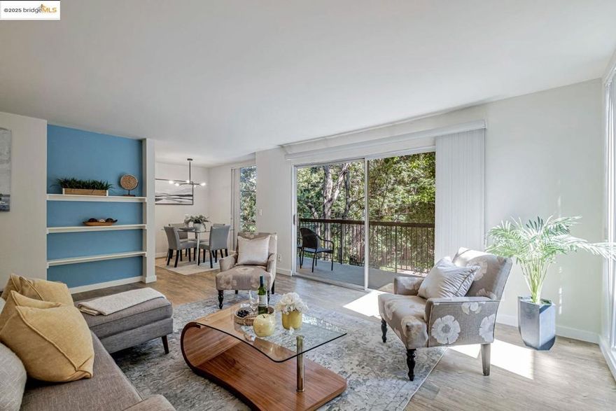 Welcome to this beautifully updated one-bedroom, one-bath corner unit nestled in a peaceful, tree-lined enclave of Berkeley. Bathed in natural light and framed by serene tree-top vistas, this turnkey residence offers a tranquil retreat just moments from the vibrant energy of UC Berkeley and the renowned Gourmet Ghetto.    Located in a well-maintained building with elevator access, this condo blends lifestyle and value. Enjoy the ease of designated garage parking and the quiet charm of a serene neighborhood, all while being centrally positioned near world-class dining, cultural landmarks, and academic excellence.    A rare opportunity for parents investing in a home for their student, professors seeking a central residence, or investors looking to enhance a premium, high-demand rental portfolio.    Whether you're seeking a refined pied-à-terre or a stylish full-time residence, this home is a rare find in one of Berkeley’s most desirable locations.