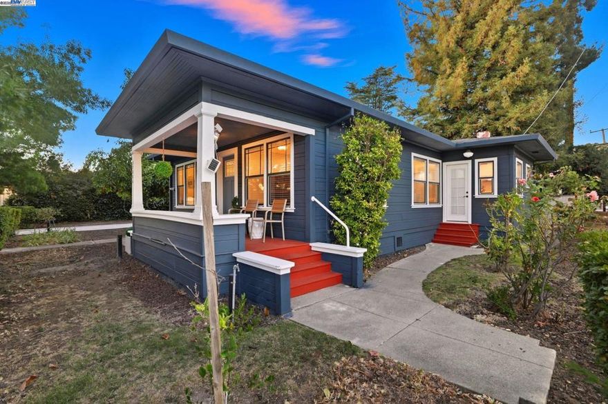 Charming home in the highly desired downtown Historic Niles on a premium corner lot of 7500 sq ft near top-ranked Niles Elementary School. This property offers a completely remodeled 3 bedroom 2 full bathroom home plus a den/office and an ADU with kitchenette and shower. This home features an open concept floorplan with a front living and dining room open to the spectacular kitchen with quartz counters, breakfast bar and top-of-the line Bosch appliances. Remodeled primary bathroom boasts a stand-alone bathtub, a separate shower with glass enclosure and dual sink vanity. Remodeled bathrooms with Toto toilets, LED anti fog touch light mirrors, top of the line tile and fixtures. Other highlights include updated hardwood flooring throughout, recessed lighting throughout, new exterior paint, full inside laundry room and a full height partial basement. This home is just blocks to Niles downtown with restaurants, quaint shops, a local supermarket, a weekly farmers market, Town Plaza, dog park and Niles Community Park with ponds, tennis courts & children's play area. The proximity of Bart station and highways 84/Dumbarton Bridge and 880 makes the commute to either San Francisco or Silicon Valley, Facebook and Google Headquarters very convenient.