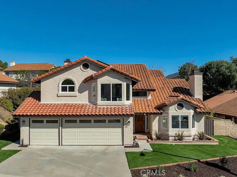 Full upgraded + READY FOR MOVE-IN! Amenities include: two-story floorplan w/4BR + 3BA + over 3000 SQF; living room + family room, each w/fireplace; wet bar; formal dining area; eat-in kitchen w/quartz countertops, walk-in-pantry + stainless steel appliances (refrigerator, stove/oven, dishwasher + microwave all included); downstairs bed + full bath; primary bedroom w/walk-in closet; luxurious en-suite has double vanities, soaking tub + walk-in shower; in-unit laundry w/washer + dryer hook-ups; new central HVAC; solar panels; recessed lighting; wood laminate flooring throughout; backyard w/covered patio + sprinkler system; mountain view; 3 car garage + driveway for parking; owner will allow 1 small dog w/extra deposit.