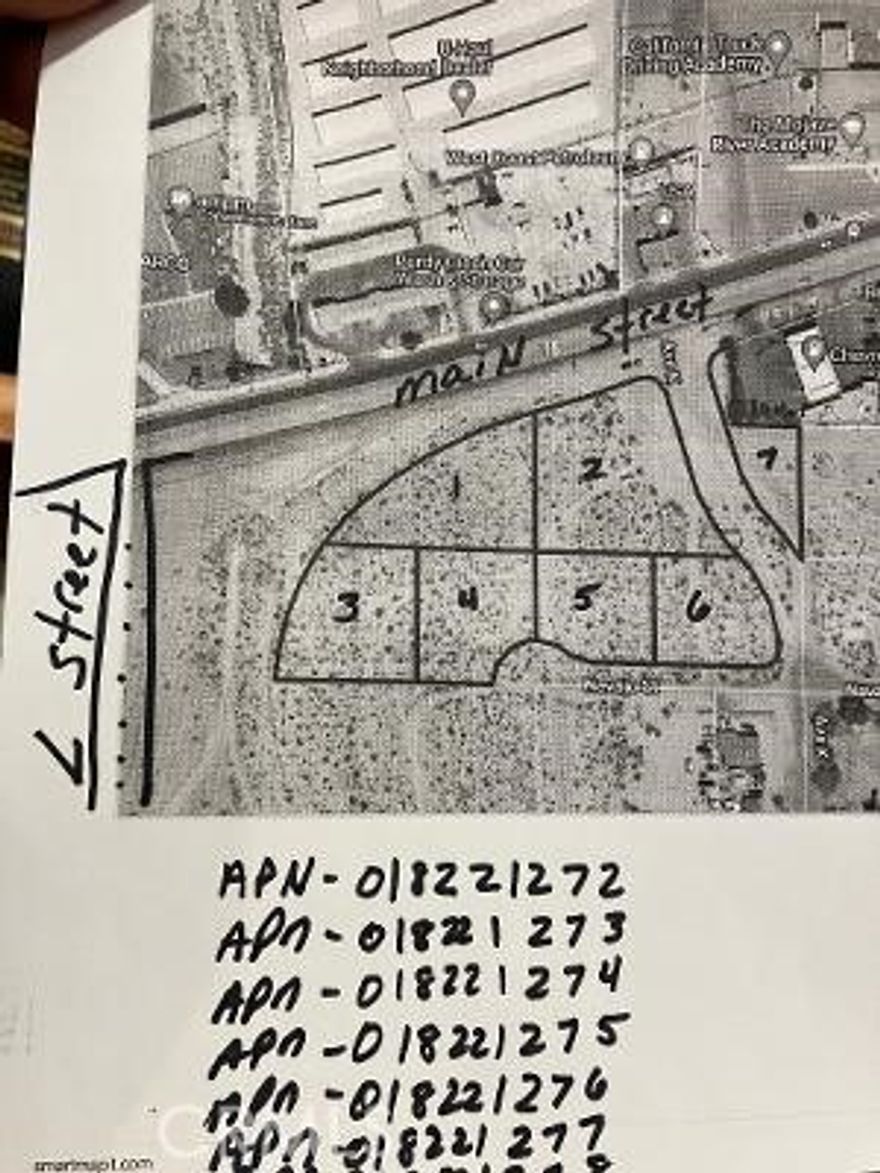 There are 7 parcels included in this purchase 3.7 acres. apn#018221272,018221273,018221274,018221275,018221276,018221277,018221278. All zoned commercial