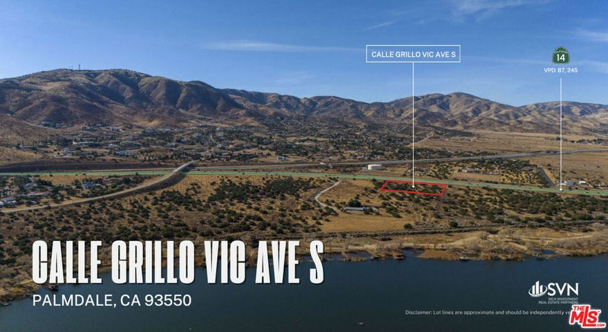Prime residential lot located in Palmdale, offering vast potential for development. With over 2 acres of land, this property is ideal for building a custom home or exploring other residential opportunities. Alternatively, Buyer may seek to rezone as commercial (Buyer to verify).  Conveniently located with easy access to local amenities and major thoroughfare on the 14 Antelope Valley Freeway with 87k VPD one way. Walking distance to Lake Palmdale.