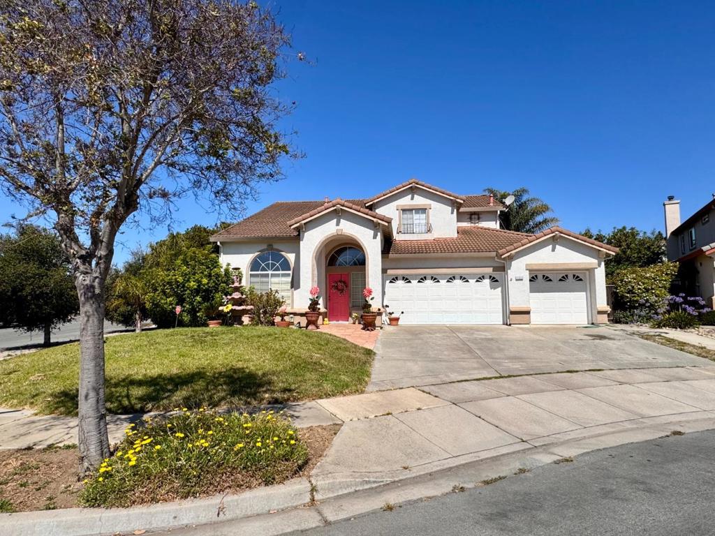 This spacious residence boasts 1,974 square feet of comfortable living space, featuring 3 bedrooms w/ loft and three full bathrooms. This unique model has 1 bedroom and a full bathroom downstairs with its own privacy door. The heart of the home, the kitchen, is part of a delightful kitchen/family room combo, perfect for family gatherings and casual meals. For more formal occasions, take advantage of the elegant formal dining room. The home also includes a cozy fireplace, ideal for relaxing evenings. Practical amenities include a conveniently located laundry area and a three-car garage providing ample storage space. The flooring throughout adds to the home's welcoming atmosphere. This home sits on a generously sized lot of 6,876 square that has a permitted curbed sided access for RV/Boat access.