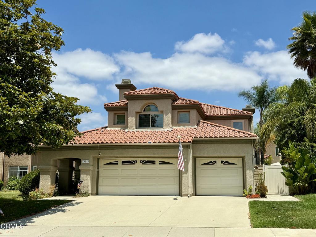 Welcome to Campus Hills! This is one of the largest floor plans in the area, a 4-bedroom, 3-bathroom home with a huge bonus room, nestled on a quiet cul-de-sac in the desirable Campus Hills neighborhood of Moorpark. Situated on a 6664 sq ft lot, this home offers great curb appeal and the perfect blend of space, and functionality. Step inside to a dramatic entry with soaring 20-foot vaulted ceilings, skylight, and newer windows throughout that provide plenty of natural light. A versatile layout includes one bedroom and a full bath downstairs--ideal for guests or a home office--and an upstairs bonus room perfect for a media room, playroom, or gym. The updated eat-in kitchen showcases upgraded cabinetry, granite counters, a center island, pantry, and ample prep space. Enjoy formal dining and living rooms along with a welcoming family room. The convenient laundry room features overhead cabinetry and a deep utility sink. The master bedroom featrues a sitting area, deck, walk-in closet, dual vanities, and separate shower and soaking tub. Two secondary bedrooms and a guest bathroom along with the spacious bonus room. Additional highlights include two fireplaces, newer double-pane vinyl windows and sliders, a 3-car attached garage with direct access, built-in storage, work bench, and overhead racks, plus a wide driveway and walkway. There is also a central vacuum system. Community amenities such as two pools and two spa, sports court, and playground are nearby. Close to Campus Canyon Preparatory School (K-8), Moorpark College, The Moorpark Zoo, and Campus Canyon Park--with its pavilion, picnic areas, playground, and sports fields--this home offers the perfect combination of comfort, convenience, and community.