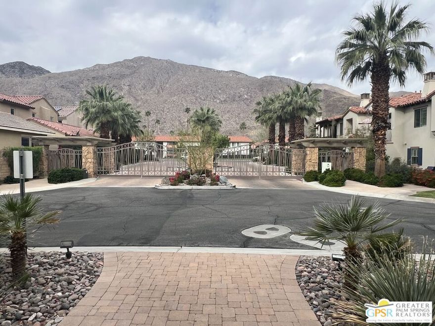 This one checks ALL the boxes! Walk or bike downtown. No weeds to pull! No sprinklers to repair! Secure gated community. Lock-it-and-leave-it! Direct access 2 car garage that's big enough to actually open your car door and line it with storage shelving. 1/2 bath downstairs. Convenient on-site fitness, pool and spa. Enhanced privacy with nobody directly in front of your patio and primary bedroom balcony - which also means, nobody is blocking your wonderful mountain view. Upstairs features 2 bedrooms with their own baths and an extra bonus room/den. Enjoy the sound of running water floating in the windows from the HOA maintained fountain located just steps away. Mid-city and facing away from any incoming valley wind. Freshly steam-cleaned tile & grout so there's no nasty cleaning to do before move-in! Super competitive pricing makes this home quite attractive. This one is truly set up for easy living. What's not to love?