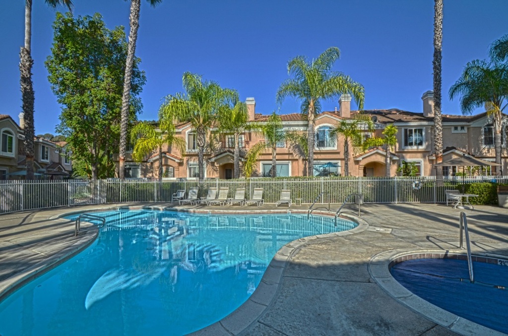 Back up offers only! Living the resort life in this super clean, Super bright, Super large 2 story end unit in Beautiful Rancho Penasquitos. Dual fire place, separate dining room, 3 Bedrooms 2.5 Baths. Move-in ready. Convenient to shopping, central to all that San Diego Offers! Specially wired for Cat-5, co-axial. Surround sound, built in charging station for all your techie devices, 10 ethernet connectors. 2 car garage attached. Laundry room Neighborhoods: Monte Rio Complex Features: ,,, Equipment: Dryer,Garage Door Opener, Washer Other Fees: 0 Sewer: Sewer Connected Topography: RSLP