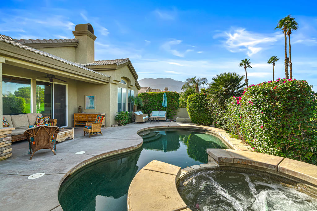 Welcome to your desert escape--an updated 3-bed, 3-bath Villa in the Desert Princess Country Club. Ideal a vacation getaway, this home offers stunning golf course and mountain views. The spacious layout features 3 spacious bedrooms, perfect for guests or tenants. Enjoy indoor-outdoor living with an open living area that flows to a private patio with a pool and spa. Resort-style amenities include pools, tennis and pickleball courts, a renovated gym and spa, and an on-site restaurant. Golfers love the 27-hole championship course with discounted access. Monthly rent is $4,500 per month from May through October, and $6,000 from November through April, and includes cable TV, Wi-Fi, and trash removal. Renters insurance is required.
