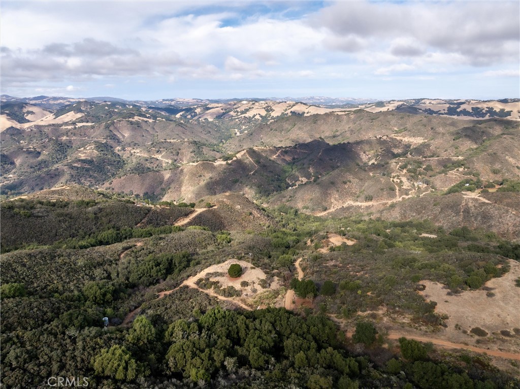 Property has plans available. 40 acres with building site. Electric and telephone to site. One shared well located on the property that allows buyer one house and one ADU. Distant horizon ocean view. Beautiful location in a secluded canyon away from the lights of the town. Perfect for night time star gazing! Appreciate it's remoteness and lack of traffic, but close to downtown Cayucos, just 20 minutes from the beach. Marsh road is not a county maintained road. Please review attached current water report valid for 5 years. Well is shared with neighbor. Report indicates there is ample water for each to build one Single Family Residence and one ADU.