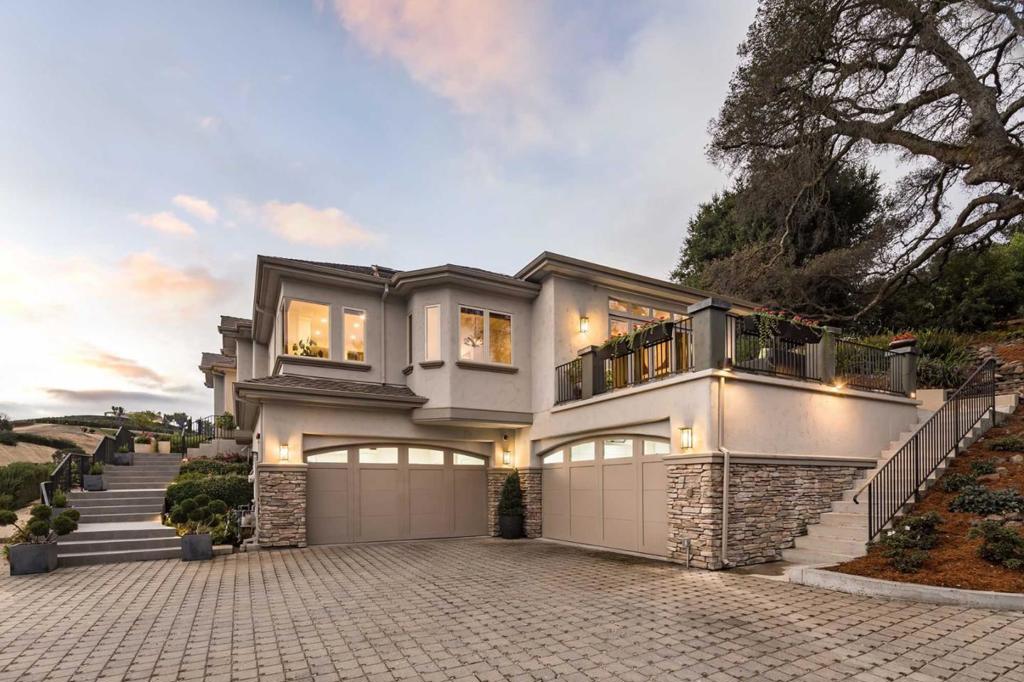 Absolutely stunning inside and out, this light and bright Los Altos Hills home offers luxurious living on a private lot of nearly 1.26 acres (per county). Stylish appointments are everywhere you turn in this 5-bedroom, 4.5 bath home, which boasts spacious formal rooms, an incredible kitchen, office space, radiant heated floors throughout, and a recreation room housing a theater-quality projection system, all on 4,873 sq. ft. of living space (per county). Personal accommodations include the superb master suite with a custom, spa-like en suite bath. Enjoy a true indoor/outdoor lifestyle thanks to folding glass doors that seamlessly connect the family room to an inviting deck. Walk the expansive grounds that include a Japanese garden, as well as an elevated flagstone patio offering views of the Bay. Topping it all off, this fabulous location puts you just moments to the excitement of downtown Los Altos and offers access to acclaimed Palo Alto schools (buyer to verify eligibility).