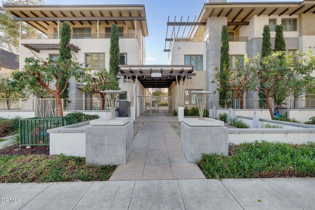 First time on the market for sale. Own your own stylish home base near the heart of Pasadena. Set in the sleek Monaco Terrace, walking distance from the Del Mar Gold Line station and Pasadena shopping and dining, this open, modern single-level condominium is filled with the latest amenities. The open plan kitchen with quartz countertops and stainless steel appliances flows into a spacious living room and a private front patio. Two bedroom suites include generous walk-in closets, dual bathroom sinks and an airy balcony. Berber carpet, striking light fixtures and sleek blinds add to the polished tone. Behind-the-scenes amenities include stacked washer/dryer, two-car parking in individual subterranean garage, security system, central HVAC, tankless water heater. Outdoors, an inviting landscaped courtyard with grassy area. Bike lanes and flat terrain surround the area, make it easy to cycle everywhere.