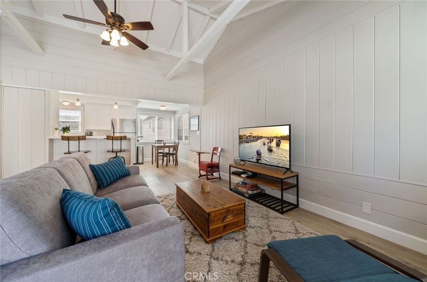 Are you looking for the perfect beach setting this fall and winter? Look no further than this back house for lease. This house has everything you need and is ready for fun on Balboa Island! Located right by the Balboa Ferry and close to local harbor beaches! You will love strolling down Marine Street for dinner, grabbing a frozen chocolate banana and enjoying all the wonderful things that Balboa Island has to offer! This is an updated one bedroom furnished unit with its own laundry room and deck. The bedroom offers a quiet and comfy space with a queen bed. There is a dressing area and closet next to the bathroom. Below the stairs is a storage area and this unit features its own car port. The kitchen comes complete with everything you need including a dining area. The unit features a Nest controlled AC Unit. All utilities are paid.