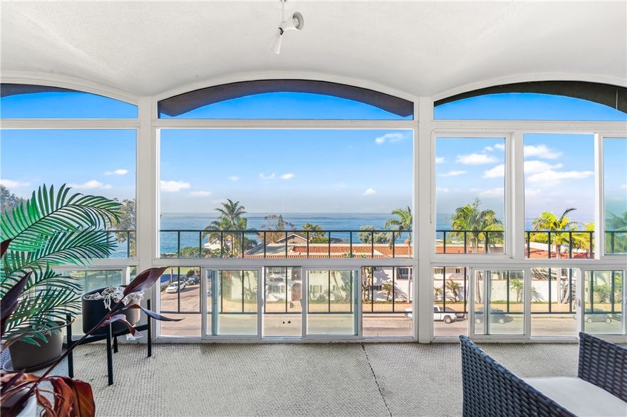 Top floor middle unit, no one above, extra wide dual pane windows in enclosed balcony facing the ocean. (enclosed balcony not included in the sq ft) Panoramic whitewater and ocean views. Recently remodeled throughout. NEW dishwasher (March 2025) new garbage disposal (feb 2025) New Rheem 40-gallon water heater (May 2021)