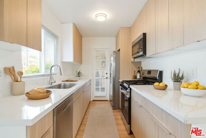 Experience the best of contemporary living in this fully remodeled apartment, perfectly located in one of Los Angeles' most desirable neighborhoods. Thoughtfully designed with sleek lines and high-end finishes, this home offers a bright and airy layout with oversized windows that flood the space with natural light. Every detail has been curated for comfort and style, making it the perfect blend of form and function.Enjoy the convenience of an in-unit washer and dryer, two-car tandem parking with storage, and your own private balcony for fresh air and outdoor relaxation. Inside, the designer fixtures and modern aesthetic create a clean and sophisticated feel throughout the home. From morning coffee to evening unwinds, this space is tailored to enhance your everyday lifestyle.Step outside and you're just across from Nobu and a short stroll to Alfred's Coffee and West Hollywood's trendiest cafes, shops, and restaurants. This unbeatable location puts you at the center of it all while offering a tranquil retreat to come home to. Tenant is responsible for electricity; owner covers water and trash services. This isn't just an apartment it's a statement of modern luxury living in the heart of West Hollywood.                                                                                                           Broker and agent do not guarantee the accuracy of the square footage. Tenant and/or buyer are advised to independently verify all information.