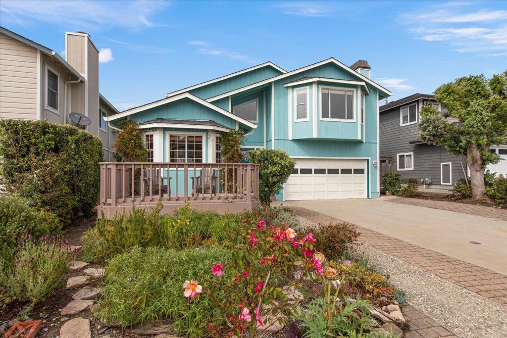 Spacious 2 story home in coveted Alsace Lorraine neighborhood of Half Moon Bay. Nicely appointed home with 3 bedrooms downstairs, one set up as a home office, and separate primary suite upstairs. Updated kitchen with breakfast bar, new gas cooktop and wine fridge, double ovens, garden window over sink, plenty of cabinet space. Kitchen is open to the familyroom with a sliding glass door to the rear deck. Very large deck with stairs to rear yard. 7,500 sq. ft. lot extra deep lot with assorted foliage and room to play. A must see for those looking for spacious home on west side of highway. Close to the beach and coastal trails. Near elementary and middle school, wide streets. An ideal neighborhood for your coastal lifestyle.