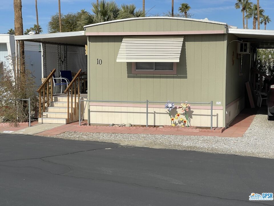 Welcome to Wagner Mobile Home & RV Park, a 55+ senior community ! This beautiful enclave of mobile estates hosts gorgeous mountain views, a beautiful pool/spa area, and impeccably manicured grounds that are second to none. Stepping into this nicely maintained 2 bed 1 bath home, you will find a nice kitchen, living room, an updated bathroom, and two bedrooms. This home sits on the southern edge of the community with unobstructed views of the desert and Mt. San Jacinto. This home is perfect for the buyer looking for a new full time residence, or a second home to visit on the weekends to enjoy the Palm Springs lifestyle. Partially furnished, you won't need much to make it your own. Don't miss your chance to own your own slice of heaven!