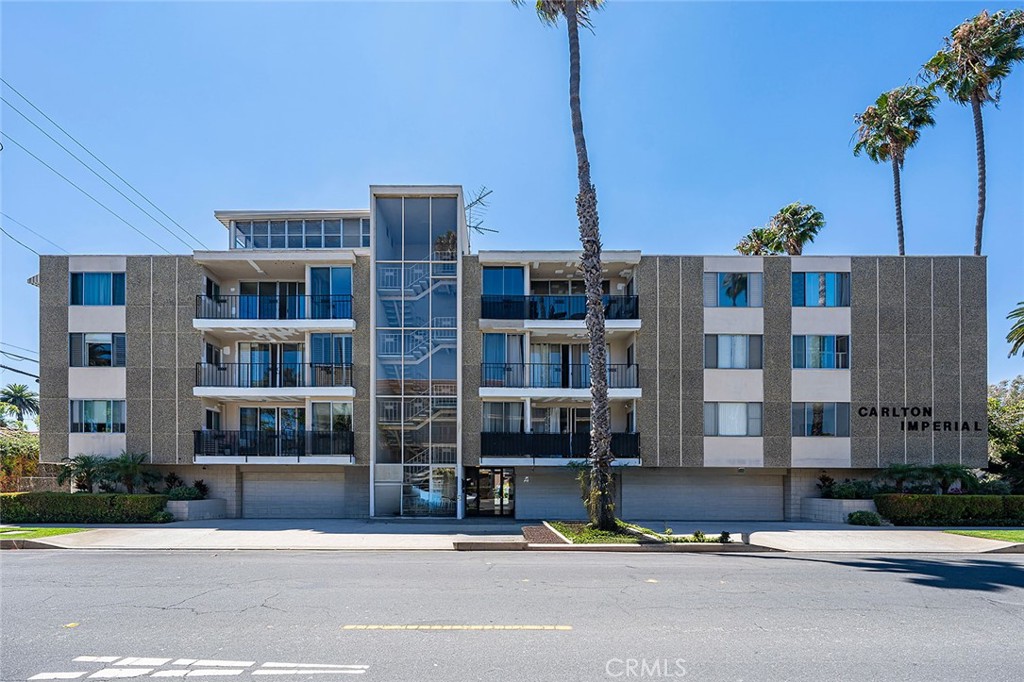 Leave the car at home! This fabulous, walkable 753 sf one bedroom/ one bath condo is located in the desirable Carlton Imperial building in the heart of the historical Bluff Park neighborhood. Just two short blocks from the coast, it offers rejuvenating ocean breezes, plus the location is in convenient walking distance to dining, boutiques, trendy coffee houses and 5 min from Belmont Shore's 2nd St and all its offerings. Enjoy the sunsets and popular community yoga on the bluff, or walk to the nearby weekly Farmer's Market. (This unit has a 90 Walk Score!) This truly is one of the best locations in Long Beach. The building was designed by locally renowned Mid-Century architect/builder Paul McKenzie, known for his quality workmanship and ample floor plans. This beautifully updated home features new interior paint, crown molding, plantation shutters, many windows, vinyl plank floors, a spacious living room & dining area both overlooking the lovely landscaped courtyard. The cheery kitchen has been updated with granite counters, a soothing green glass backsplash, tiled floors accented with white cabinets and appliances. This ALL ELECTRIC unit includes cooktop, wall oven, fridge, microwave and washer/ dryer (condition unknown). The well-lit full-sized bathroom is updated with beadboard-style cabinet with stylish porcelain vessel sink, banjo granite counters to maximize usable space and tiled floor. The large and inviting bedroom boasts TWO closet spaces: a full wall-length closet with two entrances and another which is currently used as an office nook (could be converted back or used for a desk/office area as well). And there is plenty of storage in the hallway's built-in cabinets as well. The building is beautifully maintained, demonstrating pride of ownership, and the HOA is well run. The secured lobby was recently remodeled and exterior paint/stucco is slated as the next project. "Balcony law" issues have been addressed. Additionally, the building offers good security (intercom entrance, key fob entries, secured subterranean parking and lots of lighting). This unit includes one parking space with storage, and elevator access. Pet friendly, too! Popular building and location, so move quickly on this one!. VA approved. (Sorry, no FHA).