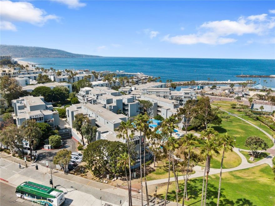 Live the Beach Life Every Day!

Enjoy year-round vacation vibes in this resort-style complex just steps from the water and bike path. Everything you love about the South Bay is right at your fingertips—cafes, shopping, entertainment, water sports, and the iconic pier. Hermosa Beach’s lively nightlife is just to the north, and the charming Riviera Village of Redondo Beach is minutes to the south.

This bright, extra-large single offers an open layout with a beautifully remodeled kitchen featuring a four-person breakfast bar, modern pendant lighting, plantation shutters, recessed lighting, plush carpet, a full bath, and a generous walk-in closet. Relax on the spacious balcony with room for outdoor dining and a cozy sitting area—perfect for soaking up park views and ocean breezes.

Community amenities include lush landscaped grounds, pool, spa, sauna, gated parking with controlled-access elevator, and ample guest parking. County records list the unit as a 1-bedroom, but a wall was removed to create a roomy studio layout.

Move-in ready and sparkling clean. Pets considered!