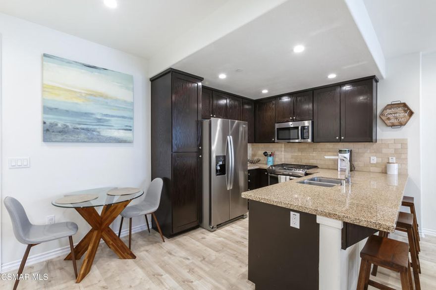 Welcome Home to this Gorgeous NEWER construction contemporary LUXURY LEASE with 3 Bedrooms, 2.5 Baths in Thousand Oaks featuring a lovely private courtyard patio area plus an association pool and spa. Enjoy granite countertops, stainless steel appliances, nice pantry and lots of countertop space, including a breakfast bar. This Open Concept layout is light and bright with neutral paint colors, recessed lights and dual-paned windows. The Main Floor also features a lovely powder room. Upstairs is a luxurious Primary Suite complete with two walk-in closets, dual sinks, large soaking tub, separate stall shower plus a balcony. The secondary bedrooms have high ceilings and share a lovely full bathroom and ample linen cabinetry. This home includes a washer, dryer and refrigerator and is located close to everything Thousand Oaks has to offer. Pets allowed/submit with application.