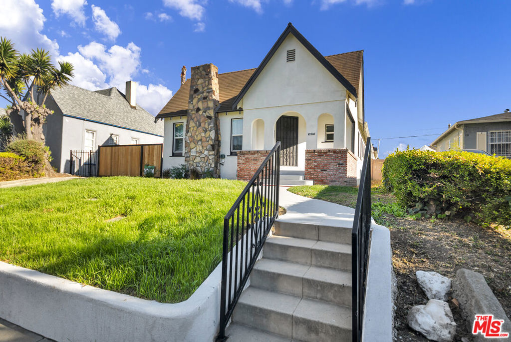 Beautifully reimagined 3 bedroom, 2 bathroom + den Spanish-style home in highly desired Morningside Park. The den can easily function as a 4th bedroom, offering flexibility for family, office, or guest space. This home blends timeless character with modern upgrades, featuring brand-new electrical, plumbing, and all new windows. The exterior includes fresh landscaping, a brick-accented porch, and a stone chimney. Inside, the spacious living room boasts arched ceilings, decorative fireplaces, and updated flooring. A separate dining area flows into the remodeled kitchen with quartz countertops, modern cabinetry, and a cozy breakfast nook. Dedicated laundry space adds convenience. The primary suite includes an updated bath with walk-in shower, custom tile, and new vanity. Both bathrooms have been refreshed with modern finishes. Additional highlights include a large family room with wood-beamed ceilings and stone fireplace, a private backyard, and detached garage with driveway parking for up to six cars. Located near SoFi Stadium, the Kia Forum, and the new Intuit Dome, with easy access to shopping, dining, and freeways.
