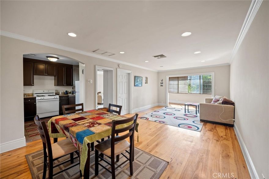 Welcome to this beautifully maintained condo located in one of Sherman Oaks’ most sought-after neighborhoods, south of Ventura Boulevard. This residence perfectly blends style, comfort, and convenience with its spacious layout, and access to premier community amenities including a sparkling pool. Step inside and be greeted by an open-concept floor plan filled with natural light. The inviting living is perfect for morning coffee or evening relaxation. The kitchen is equipped with appliances, sleek granite countertops, ample cabinetry, flowing seamlessly into the dining area, creating the perfect space for entertaining. The primary suite serves as a peaceful retreat, featuring large mirrored closets, ensuite bathroom, and large windows that fill the space with warmth. Other highlights include community laundry, central air and heat, recessed lighting, and 2 assigned parking spaces for ultimate convenience. Step outside and enjoy resort-style living with a community pool, surrounded by lush landscaping that provides a serene escape from city life. Ideally located just moments from trendy Ventura Blvd cafés, boutiques, restaurants, and top-rated schools, this home offers the best of both worlds — peaceful suburban charm with urban accessibility. Move-in ready and full of character, this Sherman Oaks gem offers exceptional value and an unbeatable location. Don’t miss your opportunity to call it home — schedule your private showing today!