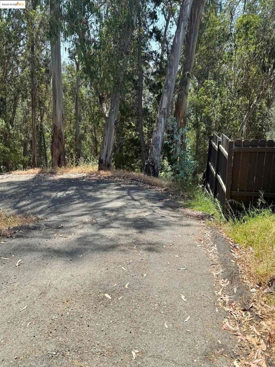 Rare gentle downslope infill lot with Southern exposure and existing paved driveway on upper portion of parcel, in coveted Montclair location. A verdant and quiet vacant land parcel in the heart of the Bay Area with great potential for development, and/ or for living in the luxury of one’s own private wood. The upscale Montclair Village with its shopping, dining, popular Sunday Farmer’s Market, highly regarded schools, recreational amenities, and convenient commute options is very nearby.