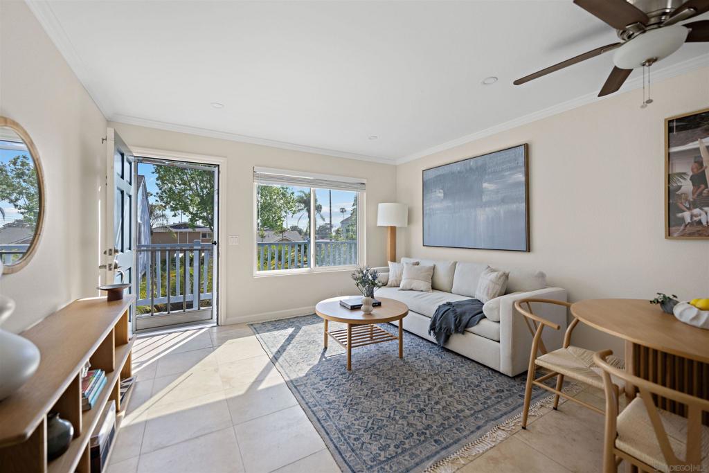 Live the laid-back beach lifestyle, right in the heart of Downtown Oceanside. A versatile opportunity for homeowners or investors alike. This freshly painted, beachy 2-bedroom, 1-bath condo (with 1-car garage) located West of the 5 is nestled in a gated, quaint community of just 15 units. This charming home is an upstairs unit and offers peek-a-boo ocean views, privacy and low-maintenance living. This condo also offers great potential as a furnished mid-term rental, with a location that may appeal to traveling professionals or relocating families. You could live the coastal dream- just steps from local favorites like Fat Joe’s and Tremont Collective. Inside, you’ll find an open-concept layout with relaxed coastal vibes and just the right touch of character. Enjoy peek-a-boo ocean views from the living room — a daily reminder that the sand and surf are only blocks away. Whether you're looking for a weekend retreat, a full-time coastal home, or an investment, this spot in Driftwood Estates offers unbeatable value and location.