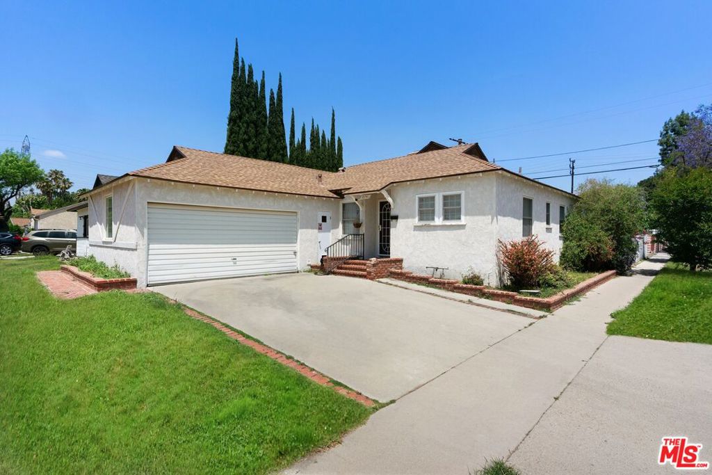 Welcome to 18741 Covello Ave; an updated 3-bedroom, 1-bathroom home on a spacious corner lot in a lovely neighborhood in Reseda. Inside, enjoy a bright, airy layout with newer windows, floors, an updated kitchen and bathroom. The sunlit living areas are perfect for relaxing or entertaining. The large backyard offers room for a pool, play area, garden and plenty of space to build an ADU for rental income or extended family. Additional features include a newer roof. Located in a friendly neighborhood close to parks, schools, and shops, this home blends comfort, potential, and charm in an ideal location.