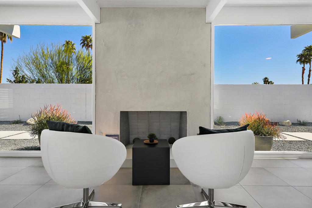 Stunning Mid Century high up in the Magnesia Falls Cove!! This home is absolutely immaculate and has a wonderful 1960's vibe...The kitchen is one of a kind...'WALLS OF GLASS'...The Mountain View's are fabulous from inside the home as well as outside. Built in fire pit to enjoy those cold winter nights in our GORGEOUS desert.Multiple outdoor lounging areas and walled in for great privacy. LOCATION LOCATION LOCATIONA MUST SEEEEEEEEE!!!!**MONTHLY RATE MAY VARY SUBJECT TO TIME OF THE YEAR...Available 2025/2026 SEASON!!