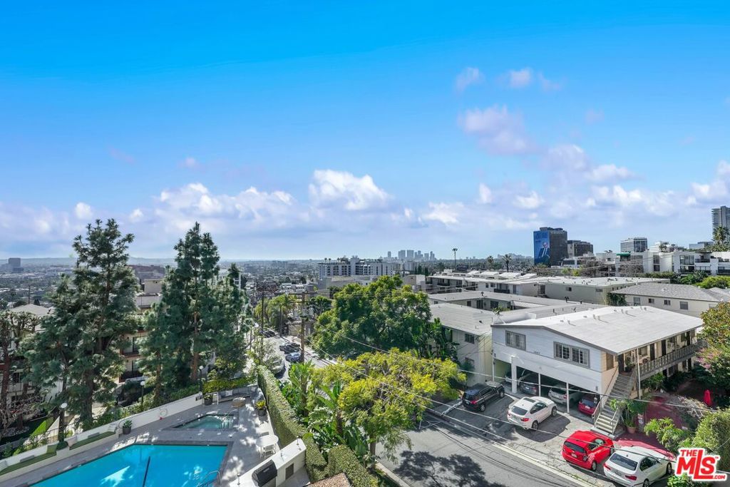 South Facing with gorgeous views! Perfect opportunity to update this jewel of a unit. Nestled within the Hollywood Hills and towering over the Sunset Strip the famed Shoreham Towers provides a full-service building that is near all the best that the area has to offer and provides first class amenities such as 24 hr concierge, valet parking, doorman, fitness, wellness center, pool, and hot tub. Come home to jetliner views spanning Downtown to the Ocean. HOA dues includes electricity, water, cable and internet.