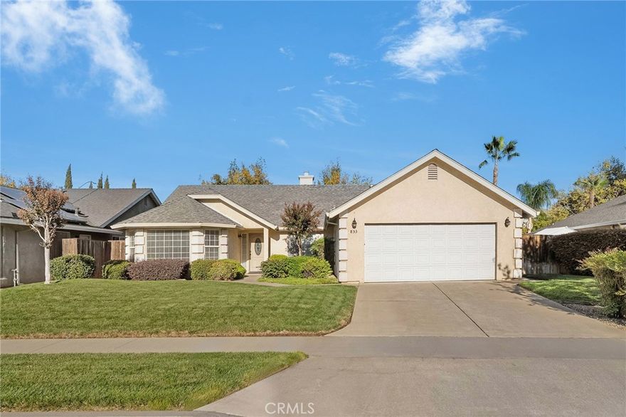 Tucked in the desirable Husa Ranch neighborhood, this 3-bedroom, 2-bath home is move-in ready! Step inside to find a bright, open floor plan with spacious living and dining areas and plenty of natural light throughout. The kitchen offers generous counter space and storage, flowing easily into the living area. Perfect for entertaining or everyday living.



The primary suite features double doors as well as a large closet and private bath, while two additional bedrooms offer flexibility for family, guests, or a home office. Outside, enjoy a tidy, low-maintenance yard ideal for relaxing or letting pets play.



Located just steps from neighborhood parks and walking trails, this home combines comfort and convenience in one of Chico’s most loved subdivisions. Close to schools, shopping, and all the outdoor charm that makes Chico special.