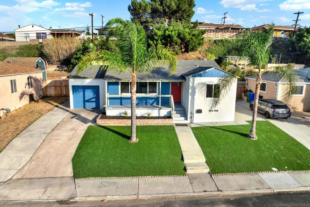An extraordinarily Stylish & Completely Renovated Home located in the heart of Oak Park. Feels BRAND NEW from the moment you enter with its pristine brand-new kitchen, new vinyl flooring, brand newly designed bathrooms, and newly installed modern electrical panels. Sleek finishes, an open, functional layout. dual-pane windows, and fresh landscaping. Not to mention the enormous backyard absolutely perfect for entertaining with stunning views all the way to downtown! Conveniently located near parks, schools, and easy freeway access—this is San Diego Living at its Best.