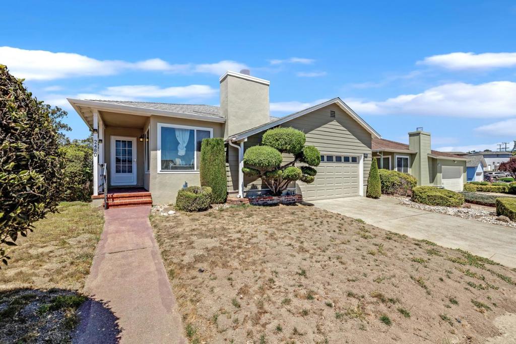 Located in San Bruno's desirable Crestmoor Park neighborhood, this beautifully refreshed 3-bedroom, 2-bath single-family home offers comfort, style, and an unbeatable mid-Peninsula location. The freshly painted interior and refinished hardwood floors create a warm, inviting atmosphere throughout. A sunny living room with a cozy fireplace flows seamlessly into the dining area, perfect for gatherings and everyday living. The large, updated kitchen is a chefs delight, featuring stainless steel appliances, ample cabinetry, and a generous eat-in space. The private primary suite includes an updated ensuite bath for modern comfort, while two additional bedrooms and a second full bath provide flexibility for family, guests, or a home office. Step outside to a spacious deck overlooking the backyard--ideal for entertaining, gardening, or enjoying the Bay Areas mild climate. Conveniently situated with easy access to major commute routes, Caltrain and BART, SFO, shopping, dining, scenic trails, and more, this home combines neighborhood charm with modern conveniences.
