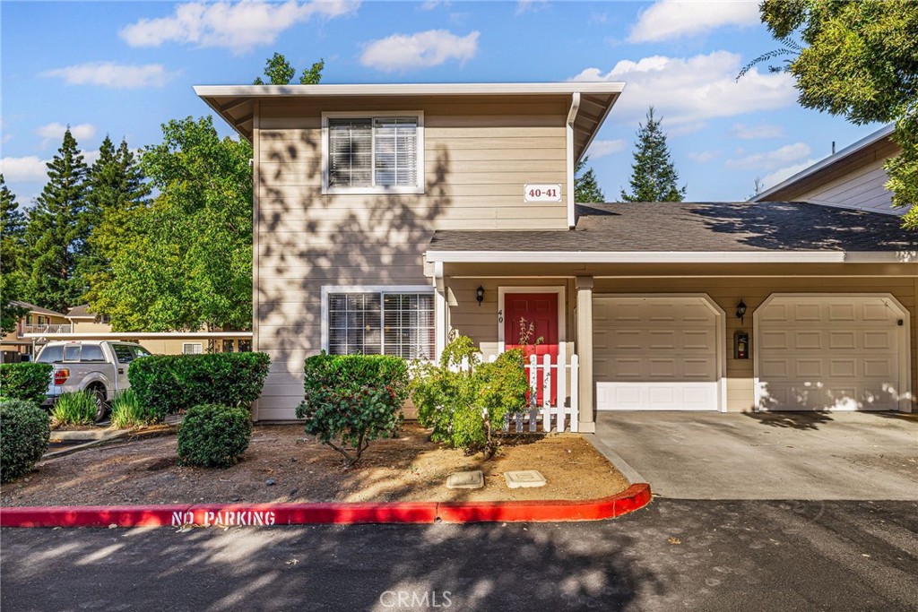 Nestled within a peaceful, established community, this inviting condo combines comfort, convenience, and style. Enjoy the ease of your own 1-car garage along with access to community amenities, including a sparkling pool, spa, and BBQ. Perfect for relaxing or entertaining. Step inside and you will immediately feel at home in the open, welcoming layout. The kitchen is a true highlight, boasting warm hickory cabinetry, ample counter space, an electric range, and a cozy breakfast bar, ideal for morning coffee or casual meals. The thoughtful floor plan includes a downstairs bedroom and remodeled bathroom (updated in 2016 with stylish tile and modern finishes), while two spacious upstairs bedrooms provide comfort and privacy. Modern upgrades add peace of mind, with ceiling fans throughout, indoor laundry, a new HVAC system installed in 2019, and a brand-new water heater. Outside, unwind on your own private, fenced patio, perfect for soaking up sunshine or enjoying an evening drink. With the HOA handling trash, landscaping, and exterior maintenance, you will have more time to take advantage of the lifestyle this location offers. Just a short walk away, discover Meriam Park’s restaurants, music venues, pickleball courts, bike trails, grocery stores, schools, and the exciting new CARD bike park. Don’t miss this opportunity to enjoy a low-maintenance lifestyle in one of Chico’s most convenient neighborhoods!