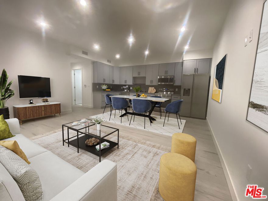 Stylish & Modern Living  BRAND NEW Back House Upper Unit. Be the first to live in this stunning newly built back house, perfectly tucked away in a desirable and safe neighborhood. Located on the second floor, this thoughtfully designed home offers 3 spacious bedrooms and 2.5 bathrooms, blending modern style with everyday comfort. Enjoy an open-concept living room that flows seamlessly into a sleek, modern kitchen featuring custom cabinetry and brand-new Samsung smart appliances. Additional highlights include an energy-efficient solar system and central air conditioning for year-round comfort. Conveniently located near the 118 freeway, top-rated schools, shopping, and dining. The downstairs unit is also available for lease  same layout, same price  making this the perfect opportunity for extended family living or close-knit households. No smoking allowed. Property is vacant. Some photos have been virtually staged. Don't miss this rare opportunity to experience modern living in a prime location. A must-see!