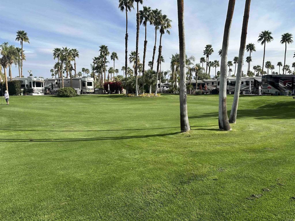 Lot 962: Lot Sale Only. Located on the beautiful back 9 golf course near satellite 7 tennis courts and pool, the space is a north/south direction with plentiful afternoon sunshine. At the back of the resort, this peaceful spot allows all the privacy you want in your desert home. All patio furnishings will remain. Outdoor Resort Palm Springs (ORPS) is a Guard Gated 5-Star RV Resort Community offering an active and luxurious lifestyle featuring golf (27 holes), tennis, pickleball, swimming and more! Two clubhouses, fitness center, beauty solan, La Roma Restaurant on campus, dog park and more!