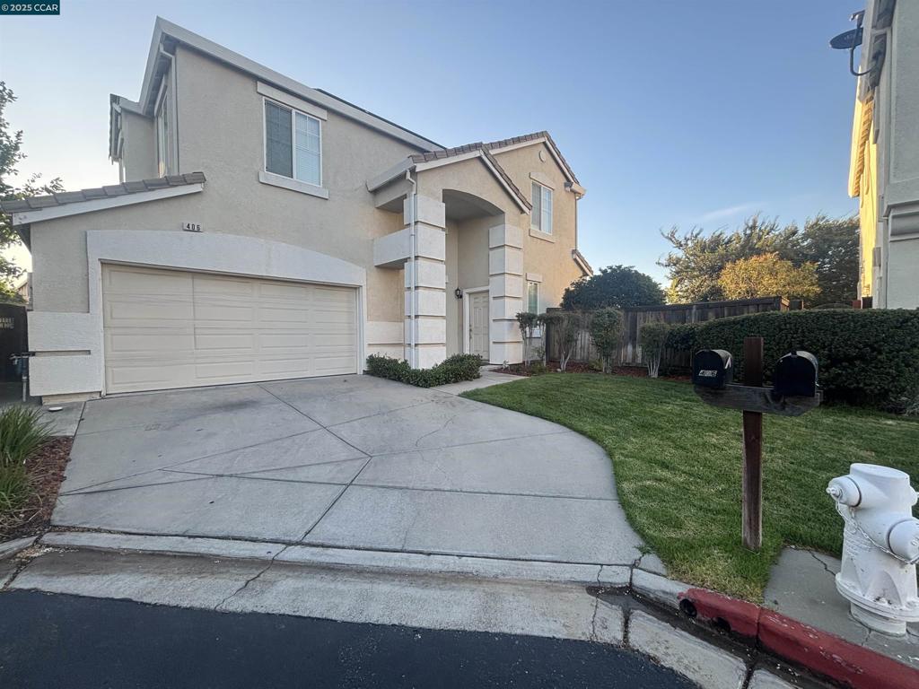Professional Pictures coming. Welcome to this beautifully maintained 3-bedroom, 2.5-bath contemporary home, perfectly situated on aquiet cul-de-sac in a desirable gated community! Built in 2001, this move-in-ready gem features a $-saving solar system, newly upgraded central heat & air, and a bright, open floor plan with new luxury laminate flooring downstairs.The modern kitchen shines with style, and the spacious bedrooms upstairs have brand-new carpet. Enjoy one of the largest yards in the neighborhood—perfect for entertaining, relaxing, or taking a dip in the above-ground pool. With no rear neighbors, you’ll have extra privacy. The attached 2-car garage plus bonus parking for 3 more vehicles means room for everyone. Durable tile roof, dual-pane windows, and thousands in upgrades make this home ready for its next owner. Community perks include a private park for kids and a peaceful, friendly atmosphere.