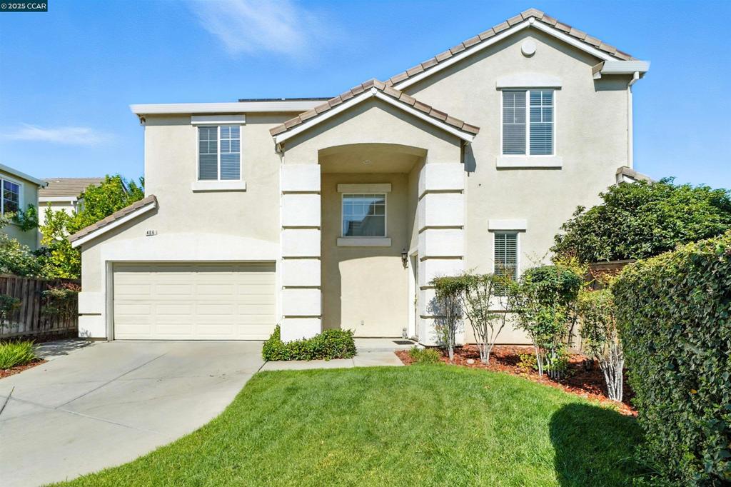 Welcome to this beautifully maintained 3-bedroom, 2.5-bath contemporary home, perfectly situated on aquiet cul-de-sac in a desirable gated community! Built in 2001, this move-in-ready gem features a $-saving solar system, newly upgraded central heat & air, and a bright, open floor plan with new luxury laminate flooring downstairs.The modern kitchen shines with style, and the spacious bedrooms upstairs have brand-new carpet. Enjoy one of the largest yards in the neighborhood—perfect for entertaining, relaxing, or taking a dip in the above-ground pool. With no rear neighbors, you’ll have extra privacy. The attached 2-car garage plus bonus parking for 3 more vehicles means room for everyone. Durable tile roof, dual-pane windows, and thousands in upgrades make this home ready for its next owner. Community perks include a private park for kids and a peaceful, friendly atmosphere.
