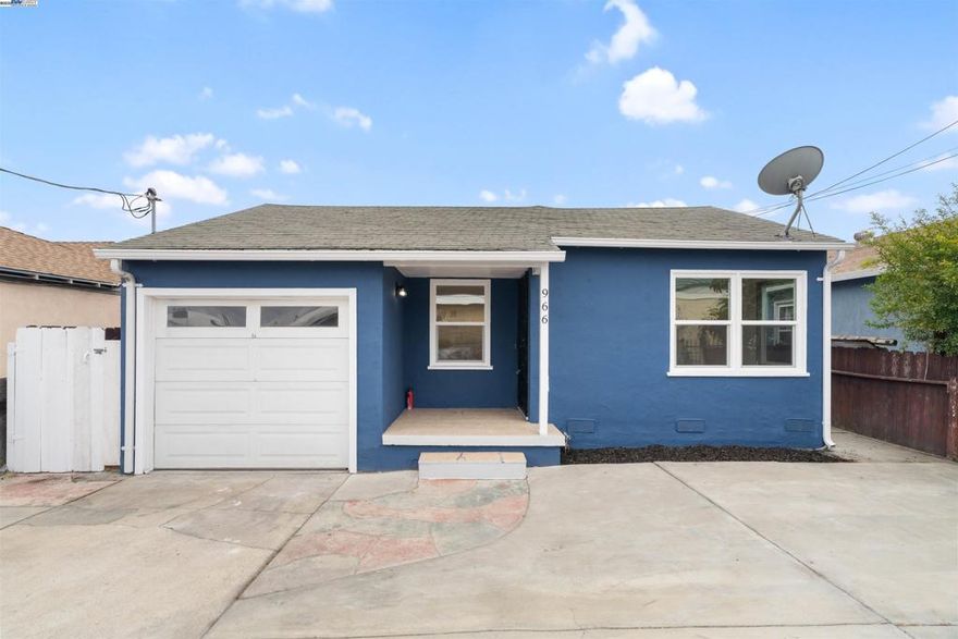 Welcome to this charming move-in-ready single-story home featuring 3 bedrooms, 2 bathrooms, and a versatile office room can be covert to a bedroom — perfect for remote work or a guest space. Enjoy a bright, open-concept living area with new laminate flooring, fresh paint, recessed lighting, and large dual-pane windows that fill the home with natural light. The modern kitchen offers white cabinets, new countertops, a gas stove with range hood, and a convenient layout ideal for everyday cooking. Both bathrooms have been with contemporary finishes, updated fixtures, and glass shower doors. Outside, you’ll find a large private backyard with a mature tree and patio area, great for entertaining, relaxing, or adding a garden. The property also includes an attached one-car garage, and a detached shed that can be used for extra storage or a hobby space. Big storage room in the backyard is a plus.  Located in a convenient neighborhood close to shopping, schools, and easy freeway 880 access, this home offers comfort, style, and functionality in one perfect package.