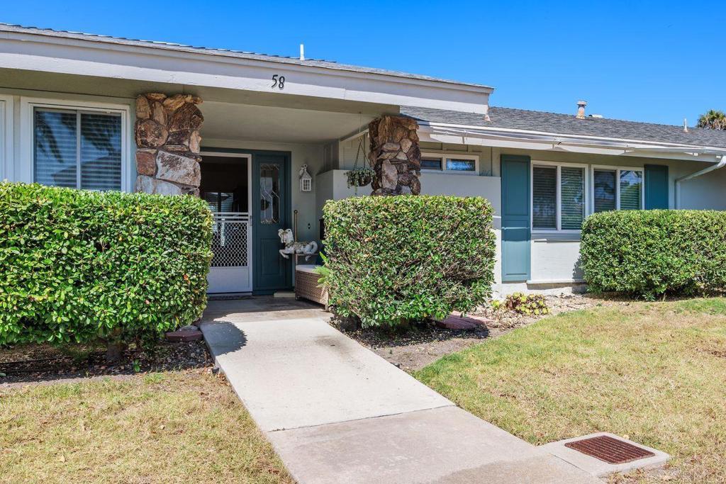 Welcome to Oceana, one of North County’s most desirable 55+ communities just minutes from the beach. This updated 2-bedroom, 2-bath home offers 1,028 sq.ft. Of light-filled living space, including an enclosed bonus area perfect as a sunroom, office, or sitting room to enjoy the canyon view. Residents enjoy a low-maintenance lifestyle with amenities such as pools, spa, pickleball, billiards, cards room, and community center. Conveniently located near shopping, dining freeways and medical facilities. HOA includes water,sewer,trash,basic cable, insurance, landscaping, and more.