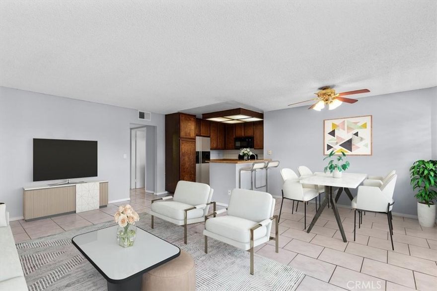 This 2 Bedroom 1 bath is a great first time home owner opportunity. The location offers quick access to the 210 freeway as the on ramp is only 1/2 mile away. The home is walking distance to Vons and Vallarta Supermarket along with many local restaurants and shops along with being walking distance to Sylmar high school. The complex offers gated entry to your 2 car garage along with pools & jacuzzis, basketball court, playground, and green spaces maintained by the HOA. You have a private storage and laundry room in the garage which is directly below your unit. The location is great for those who love to be outdoors as the Angeles National Forest foothills and hikes are very close along with El Cariso Regional Park.