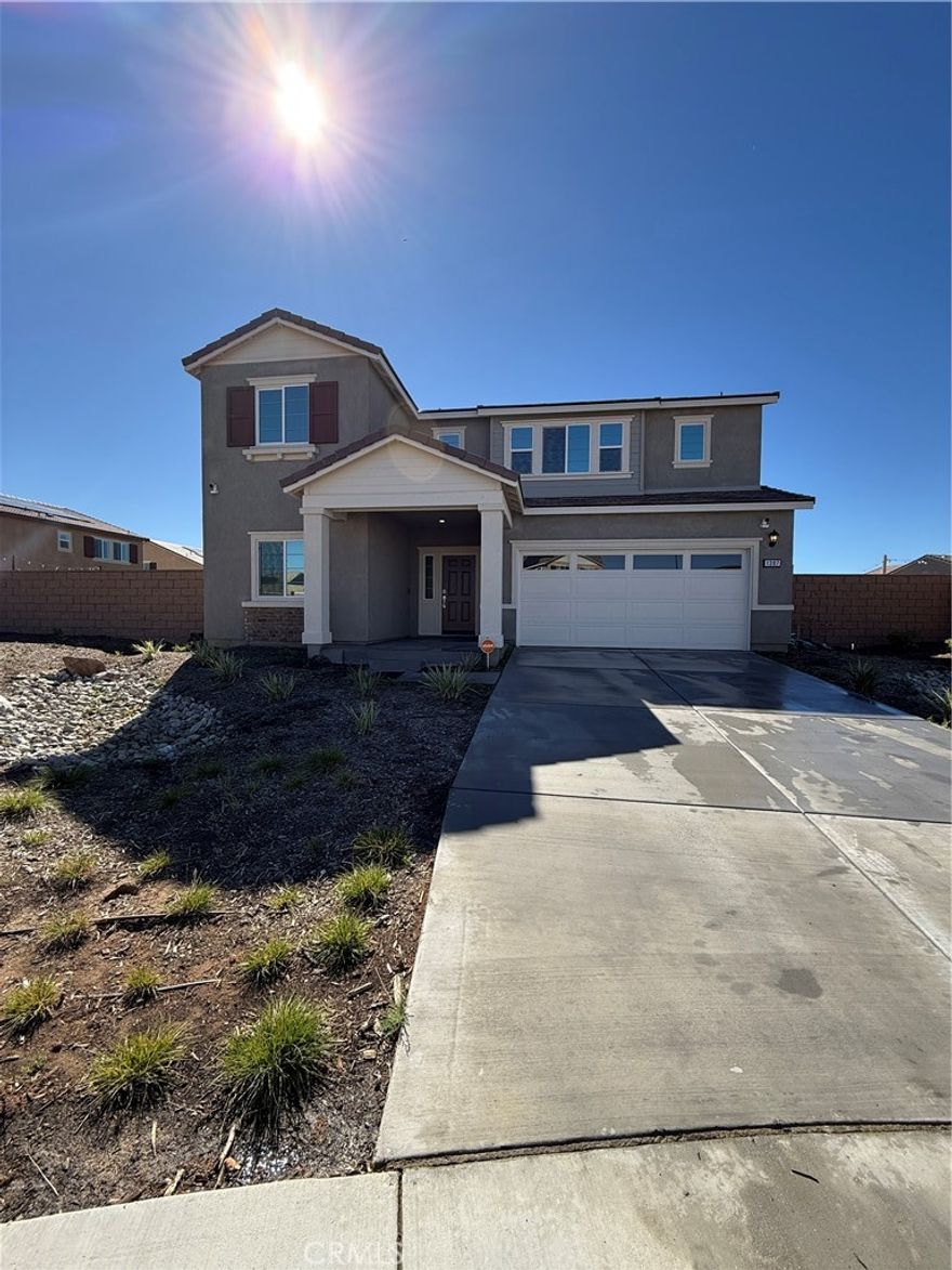 Full interior professional paint job with neutral colors prior to occupancy.



Spacious, beautiful, and virtually brand new (2024) two story home. One bedroom with full bath downstairs great for extended family. Solar and security system equipped!  Dedicated laundry room. Massive amounts of room for storage. Built-in stainless steel appliances. Huge backyard.