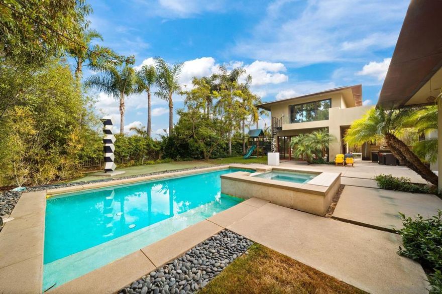 Art-Filled Luxury Escape - Roomy & Refined Located in the exclusive gated Rancho Pacifica community, this 5,600 sq ft home features bold, eclectic design and curated artwork throughout. The main house offers 3 bedrooms and 4.5 bathrooms, plus a detached ADU, comfortably accommodating 8 guests. Sun-filled living areas, multiple lounge spaces, and a chef’s kitchen with high-end appliances provide both comfort and functionality. The private backyard offers a serene setting for outdoor relaxation. Sleeping Accommodations: Bedroom 1: King Bedroom 2: Queen Bedroom 3: Queen Detached ADU: Queen Guests have full access to the property. Ideal for those seeking a spacious, stylish home with unique design elements in a secure, quiet neighborhood.