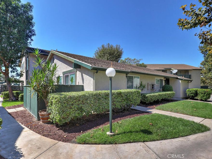 Welcome to 23294 Orange Avenue, Unit #1 - a beautifully updated, end unit home in the heart of Lake Forest. This residence is move-in ready with thoughtful upgrades throughout, offering comfort, efficiency, and style.  Inside, you’ll find high ceilings, dual pane windows, new central air conditioning and heating, a whole house fan, and solar shades on the windows and sliding door for year-round comfort and privacy. The beautifully remodeled kitchen comes fully equipped with stainless steel appliances, including an electric range/oven, refrigerator, dishwasher, microwave, plus a stackable washer and dryer for added convenience in the in-unit laundry area and storage.  The interior features wood-like tile flooring throughout, creating a warm and modern feel. The large bedroom includes a walk in closet and a secondary closet with plenty of storage space. The full bathroom has been remodeled and refreshed with a recently reglazed tub that looks brand new.  This community is Located in a prime spot close to shopping, restaurants, schools, library and with easy freeway access.  This home combines functionality, lifestyle, easy accessibility to unit and proximity to its parking space - and a private patio! Don’t miss this opportunity to own a turnkey property in Lake Forest!