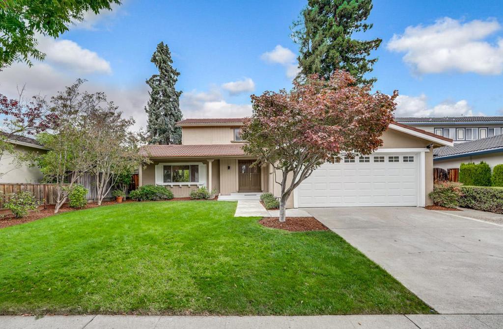 Remarkably stunning 5 bedrooms, 3 bathrooms home located in highly sought-after neighborhood with academically distinguished Cupertino schools: Dilworth Elementary, Miller Middle, and Lynbrook high. Well-manicured front yard welcomes you into a light-filled home with an inviting floor plan, including a bedroom and full bathroom on the main floor, ideal for guests, office, nanny or multi-generation living. Elegant living and dining room with new recessed lights, new floor, picture windows showcase exterior views, perfect for modern daily living and social gathering. Beautifully remodeled gourmet kitchen is complete with quartz countertops, modern backsplash, updated appliances, and an abundance of cabinets for storage. Spacious family room features a large sliding glass door, brick fireplace offers an ideal space for relaxing, study or play. The tranquil backyard features sprawling wood deck, attractive patio and lush, mature greenery along the borders for a serene retreat and private space for outdoor entertaining. Well-proportioned secondary bedrooms each with ample closet space. Additional outstanding amenities: new exterior and interior paint, storage shed, and attached 2 car garage. Conveniently located near local parks, groceries, shopping, dining, and major commute routes.