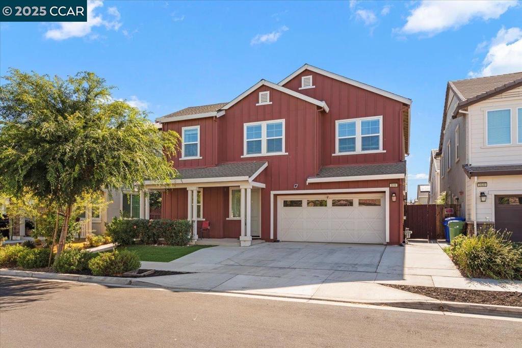 Beautiful two-story home built in 2020 with 5 bedrooms and 3 1/2 bathrooms plus a large loft area. Home features a bedroom and full bathroom downstairs with a nice open floor plan leading to the backyard. The updated kitchen features an extra-large kitchen island perfect for entertaining. Upstairs features 4 large bedrooms and 2 bathrooms and a large loft area. This is a perfect home centrally located near dining, shopping and close to transportation. This home also does not have a HOA!! Must come and see this beautiful home.