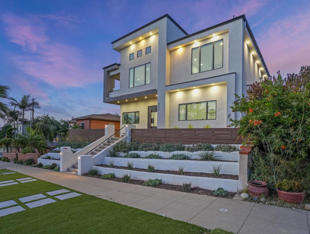 Luxurious Modern Masterpiece. Prior Residence of Award-Winning San Diego Padres Baseball Player. Boasts Both a Magnificent Main House & Detached Guest House. Both Dwellings Fully Furnished. Flexible Terms with 6-Month Lease. Custom Designed, Flowing Layout, Stunning Roof-Top Deck & Panoramic Ocean Views. Video & More Under Virtual Tour Links! Details in Supplemental Comments Below. Incredible Estate, Tremendous Features, Amazing Views, Central Location & Wonderful Coastal Lifestyle! A Must See! On Iconic Newport Avenue with Central Access to Ocean Beach, Point Loma, Liberty Station, Old Town, San Diego Harbor & Downtown. Built in 2022, this Property Features Exceptional Details & Finishes. Dramatic 6’-Wide Steel Front Door, Modern Security System, Floating Monorail Staircase, 21-Light Hanging Chandelier, Linear Fireplace with Cool Wall & Flat 85” TV, Beautiful European Oak Hardwood with Noise Insulation on Both Floors, Huge Kitchen Island with Quartz Countertops, Side Waterfalls & Pop-Up Outlets, Superior White Birch Cabinets with Soft-Close Doors/Drawers & Matching Viking Stainless Steel Appliances of 48” Side-by-Side Refrigerator, Dual-Oven Range with Griddle Top, Drawer Microwave & High-Volume Hood. Stylish Bathrooms Feature Designer Wavy Tile, Frameless Shower Enclosures, Sliced-Pebble Floors, Single-Control Faucets, Curved Soaking Tubs and Back-Lit Mirrors with Anti-Fog. Huge Master Bedroom Features a Large Indoor/Outdoor Balcony with Disappearing Fleetwood Pocket Doors, Soft-Close Sliding Side Doors, Automated Blinds and Dual Master Closet with Organizers. Rooftop Amenities Include Durable Rhino Floors, Perimeter Glass Walls, Quartz Island with Bartop, Blaze 40” BBQ, Separate Wine Cooler & Refrigerator, Faucet/Sink, Pull-Out Trash Bin, Lighting Systems and 60” Fire Pit. Main House Has Dual-Zone HVAC, Modern Sliver Ceiling Vents, Innovative Security System & Extensive Under-Eves Lighting Systems. Externally, Property Has Fully-Beautiful Landscaping, Low-Maintenance, Front Trex Patio, Thick Artificial Turf, and Large Carport Intentionally Designed to See Cars. Additional Sideways Parking in Back – Big Enough for RVs. Detached Guest House / Granny Flat / ADU Has Full Kitchen, Gorgeous Bathroom & Remote-Controlled HVAC System. Roof-Top Deck Features Panoramic Views of Ocean Beach, Ocean Beach Pier, White Water at Dog’s Beach, Mission Bay, Pacific Beach & La Jolla. Overall, a Tremendous New Modern Estate, Centrally Located, with Open Flowing Layout, Fantastic Luxury, Expansive Views and Wonderful Coastal Lifestyle!
