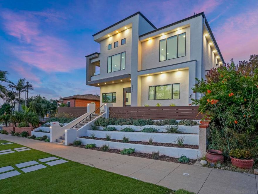 Luxurious Modern Masterpiece.  Prior Residence of Award-Winning San Diego Padres Baseball Player.  Boasts Both a Magnificent Main House & Detached Guest House.  Both Dwellings Offered Fully Furnished or Unfurnished.  Flexible Lease Terms Also.  Custom Designed, Flowing Layout, Stunning Roof-Top Deck & Panoramic Ocean Views.  Video & More Under Virtual Tour Links!  Details in Supplemental Comments Below.  Incredible Estate, Tremendous Features, Amazing Views, Central Location & Wonderful Coastal Lifestyle!  A Must See! On Iconic Newport Avenue with Central Access to Ocean Beach, Point Loma, Liberty Station, Old Town, San Diego Harbor & Downtown. Built in 2022, this Property Features Exceptional Details & Finishes. Dramatic 6’-Wide Steel Front Door, Modern Security System, Floating Monorail Staircase, 21-Light Hanging Chandelier, Linear Fireplace with Cool Wall & Flat 85” TV, Beautiful European Oak Hardwood with Noise Insulation on Both Floors, Huge Kitchen Island with Quartz Countertops, Side Waterfalls & Pop-Up Outlets, Superior White Birch Cabinets with Soft-Close Doors/Drawers & Matching Viking Stainless Steel Appliances of 48” Side-by-Side Refrigerator, Dual-Oven Range with Griddle Top, Drawer Microwave & High-Volume Hood. Stylish Bathrooms Feature Designer Wavy Tile, Frameless Shower Enclosures, Sliced-Pebble Floors, Single-Control Faucets, Curved Soaking Tubs and Back-Lit Mirrors with Anti-Fog. Huge Master Bedroom Features a Large Indoor/Outdoor Balcony with Disappearing Fleetwood Pocket Doors, Soft-Close Sliding Side Doors, Automated Blinds and Dual Master Closet with Organizers. Rooftop Amenities Include Durable Rhino Floors, Perimeter Glass Walls, Quartz Island with Bartop, Blaze 40” BBQ, Separate Wine Cooler & Refrigerator, Faucet/Sink, Pull-Out Trash Bin, Lighting Systems and 60” Fire Pit. Main House Has Dual-Zone HVAC, Modern Sliver Ceiling Vents, Innovative Security System & Extensive Under-Eves Lighting Systems. Externally, Property Has Fully-Beautiful Landscaping, Low-Maintenance, Front Trex Patio, Thick Artificial Turf, and Large Carport Intentionally Designed to See Cars. Additional Sideways Parking in Back – Big Enough for RVs. Detached Guest House / Granny Flat / ADU Has Full Kitchen, Gorgeous Bathroom & Remote-Controlled HVAC System. Roof-Top Deck Features Panoramic Views of Ocean Beach, Ocean Beach Pier, White Water at Dog’s Beach, Mission Bay, Pacific Beach & La Jolla.  Overall, a Tremendous New Modern Estate, Centrally Located, with Open Flowing Layout, Fantastic Luxury, Expansive Views and Wonderful Coastal Lifestyle!